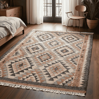 Vloerkleed Roya - Diamond 200x80cm - Jute Katoen - Dekbed-Discounter.nl