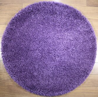 Vloerkleed Shaggy Plus 901-217 LILAC 120x120 cm Round