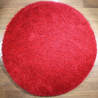 Vloerkleed Shaggy Plus 958 Red 200x200 cm-Round