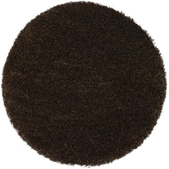 Vloerkleed Shaggy Plus 964 Brown 200x200 cm-Round