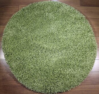 Vloerkleed Shaggy Plus 965 Green 120x120 cm-Round