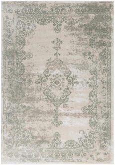 Vloerkleed Urali - Crème/groen - 160x230 Cm - Polypropyleen - Crème#Groen