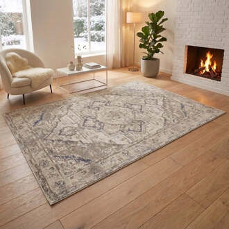 Vloerkleed Vintage Sand - Grijs 120x80cm - Polypropyleen - Dekbed-Discounter.nl