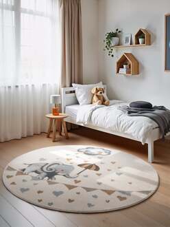 Vloerkleed Walk Like An Elephant Rainy Rond - Creme & Veelkleurig Xcm - Polypropyleen - Dekbed-Discounter.nl