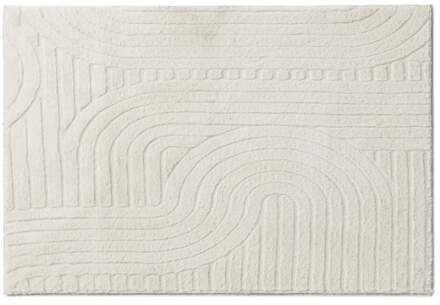 Vloerkleed wave - wit - 60x90 cm