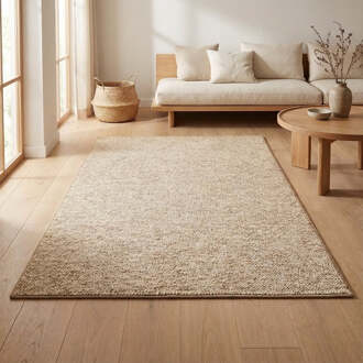 Vloerkleed Wol-optiek - beige/bruin 200x300 cm