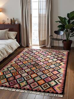 Vloerkleed Zara Rechthoekig - Zwart Multicolor 290x200cm - Wol - Dekbed-Discounter.nl