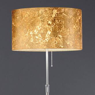 Vloerlamp Alea Loop met bladgoud afwerking nikkel, goud, wit