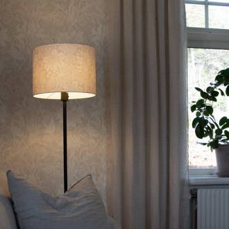 Vloerlamp Amy, beige/zwart, hoogte 150 cm, textiel, E27 beige, zwart