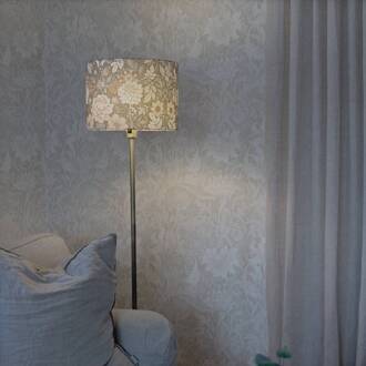 Vloerlamp Amy, Dahlia groen/goud, hoogte 150 cm, textiel, E27 Dahlia groen, goud