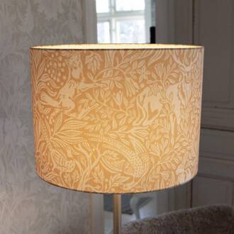 Vloerlamp Amy, geel/grijs, hoogte 150 cm, textiel, E27 geel, grijs