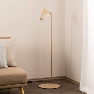 Vloerlamp Axion, beige, hoogte 115 cm, staal