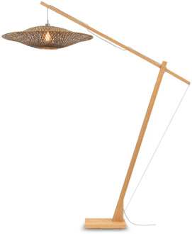 Vloerlamp Bali - Bamboe|Zwart - 19x87x207cm Bruin