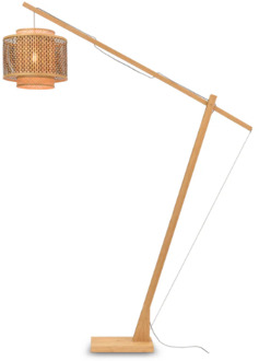 Vloerlamp Bhutan - Bamboe|Zwart - 150x40x207cm Bruin