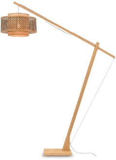 Vloerlamp Bhutan - Bamboe|Zwart - 165x50x207cm Bruin