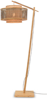 Vloerlamp Bhutan - Bamboe|Zwart - 73x50x176cm Bruin