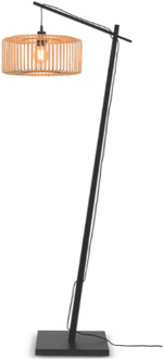 Vloerlamp Bromo - Bamboe Zwart|Naturel - 68x40x176cm