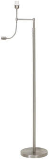 Vloerlamp CALGARY - nikkel satijn - met Led flex Zilver
