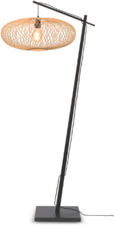 Vloerlamp Cango - Bamboe Zwart|Naturel - 80x60x176cm