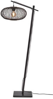 Vloerlamp Cango - Bamboe Zwart|Zwart - 62x40x150cm