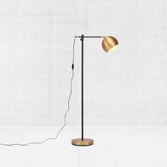 Vloerlamp Chester van metaal, brons brons, zwart