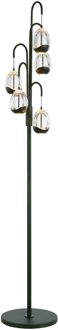 Vloerlamp Clear Egg 5 lichts H 166 cm helder-zwart