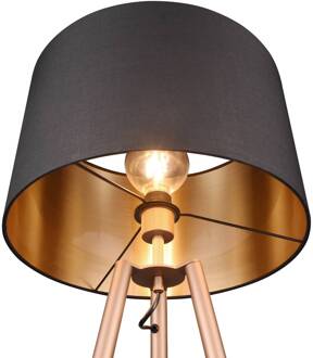 Vloerlamp Colette driebeenvoet, coffee/zwart coffee, zwart