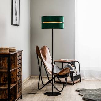 Vloerlamp Duo, groen/goud, Ø 40 cm 1-lamp groen, goud, zwart