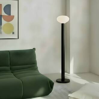 Vloerlamp Flo, groen, hoogte 138 cm, 1-lamp, glas groen, wit