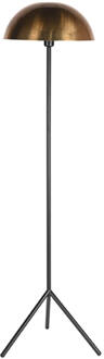 Vloerlamp Globe - Antiek Goud Metaal - Zwart Metaal