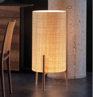 Vloerlamp Greta, natuurvezel/eikenhout hoogte 90cm natuurlijk beige, eiken natuur/naturel, bruin
