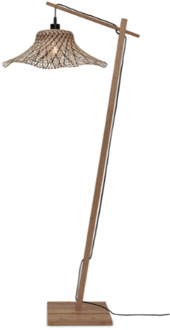 Vloerlamp Ibiza - Bamboe|Zwart - 77x50x150cm Bruin