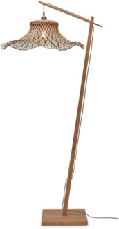 Vloerlamp Ibiza - Bamboe|Zwart - 83x65x176cm Bruin