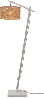 Vloerlamp Java - Bamboe Wit|Naturel - 58x32x150cm Bruin