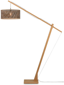 Vloerlamp Java - Bamboe|Zwart - 175x50x207cm Bruin