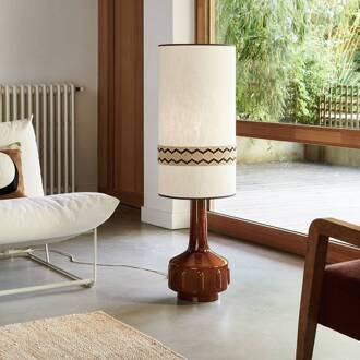 vloerlamp Jimmy, bruin/beige, rand, 121 cm bruin, beige