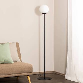 Vloerlamp Joel, zwart/wit, 1-lamp zwart, wit mat