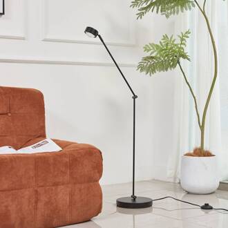 vloerlamp Jyla, 88 cm, matzwart, GX53, flexibel zwart mat