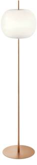 vloerlamp Kushi XL, koperkleurig, hoogte 183 cm opaalwit