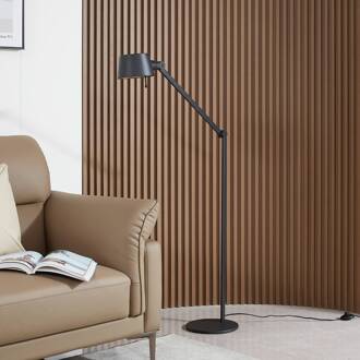 Vloerlamp Lucande Silka, hoogte 173 cm, zwart, metaal zwart, goud