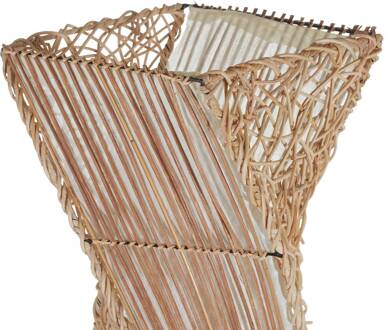 Vloerlamp Marco, gedraaid, 150 cm lichtbruin, donkerbruin, wit