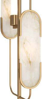 Vloerlamp Maytoni Marmo, goudkleur/natuursteen goud, marmer