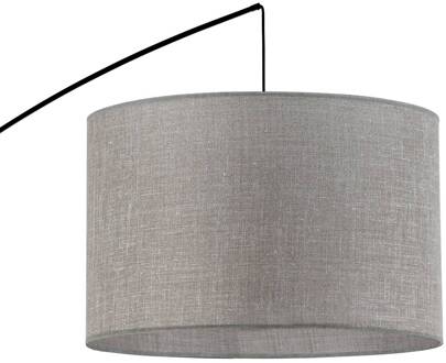 Vloerlamp Moby Gray met textiel kap zwart, grijs
