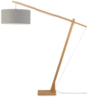 Vloerlamp Montblanc - Bamboe|Lichtgrijs - 175x60x207cm Bruin