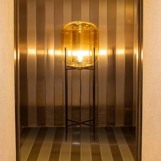 vloerlamp Oda Big, amber/zwart, hoogte 140 cm amber, zwart