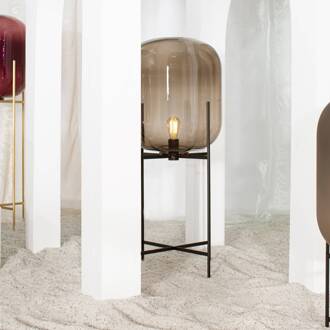 vloerlamp Oda In Between, rookgrijs/zwart, 111 cm rookgrijs, zwart