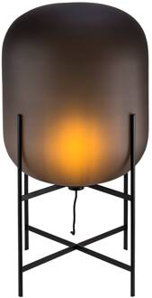 vloerlamp Oda Medium, rookgrijs geëtst/zwart, 85cm rookgrijs geëtst, zwart