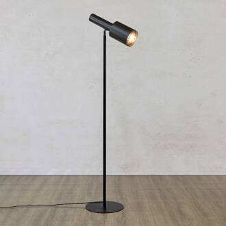 Vloerlamp Ozzy van metaal, kop verstelbaar zwart
