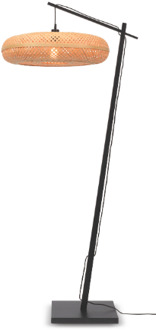 Vloerlamp Palawan - Bamboe Zwart|Naturel - Ø77cm