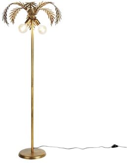 Vloerlamp Palm H 156 cm goud bruin